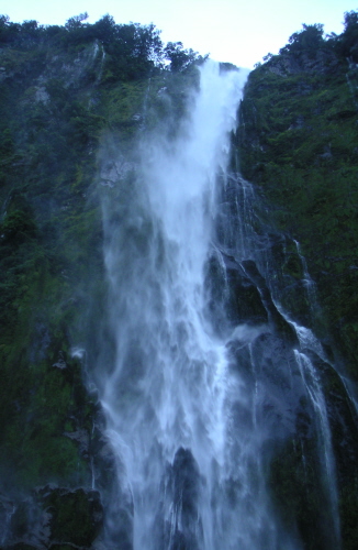 [misty waterfall]