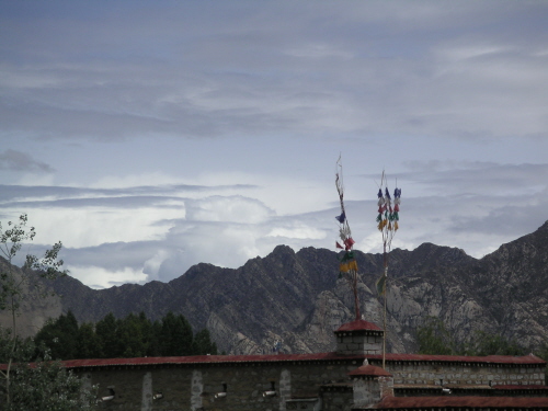 [flags and mountains]